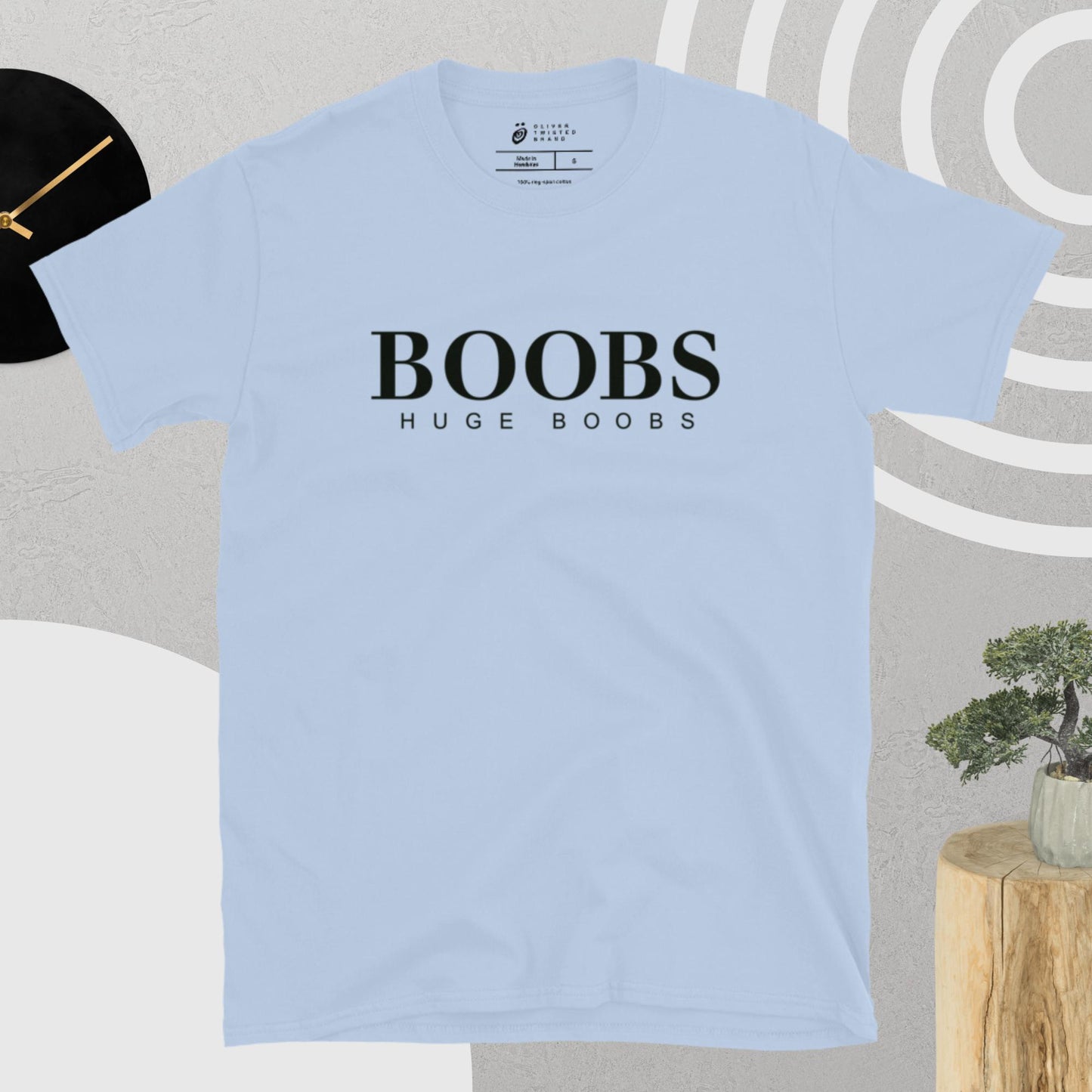 Huge Boobs Short-Sleeve Women's T-Shirt Black Logo