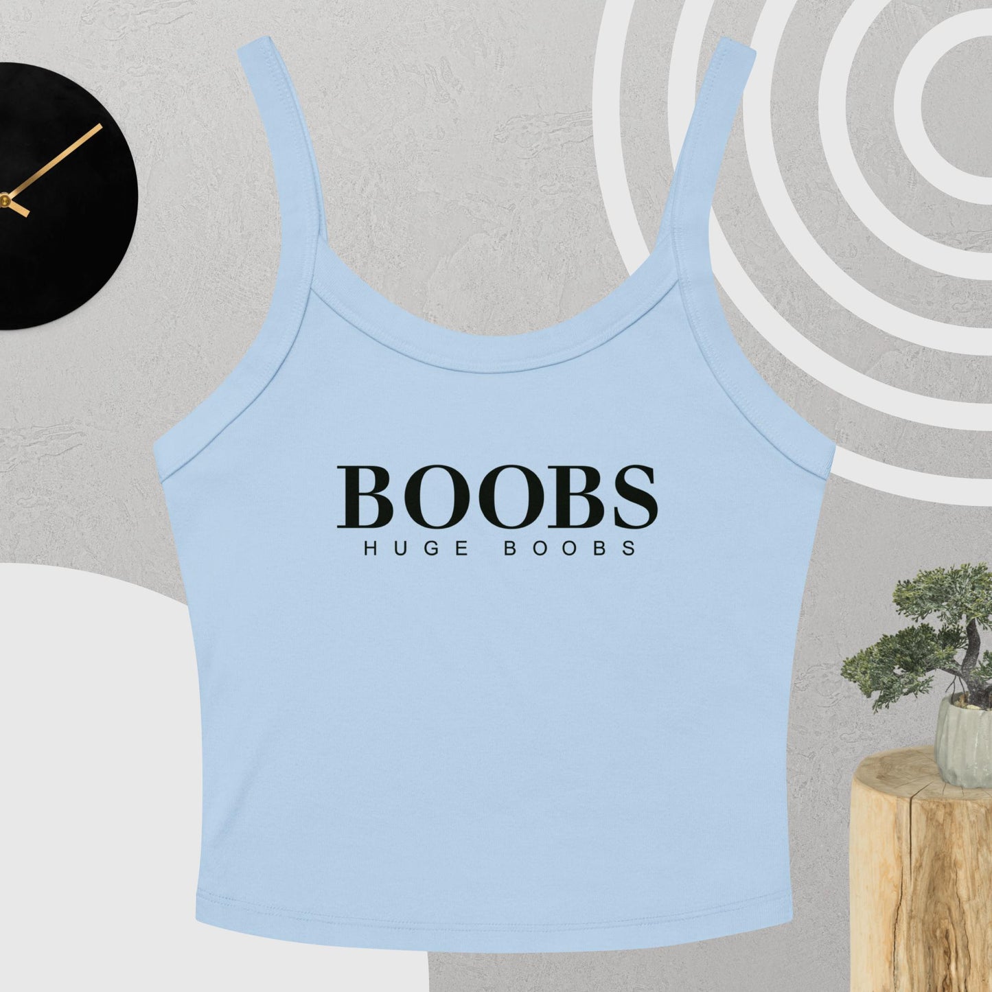 Huge Boobs Women’s micro-rib tank top Black Logo