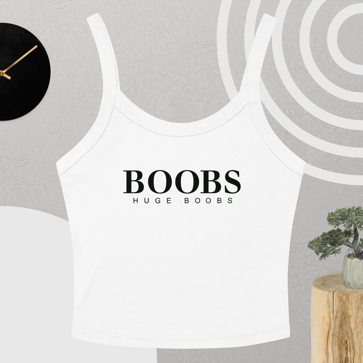 Huge Boobs Women’s micro-rib tank top Black Logo