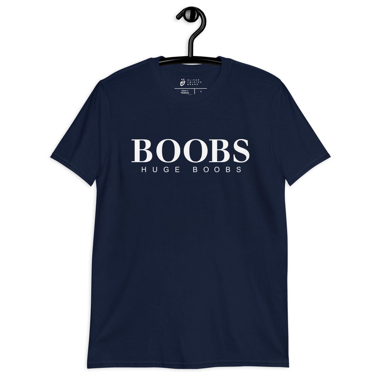 Huge Boobs Short-Sleeve Women's T-Shirt White Logo