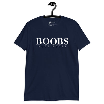 Huge Boobs Short-Sleeve Women's T-Shirt White Logo
