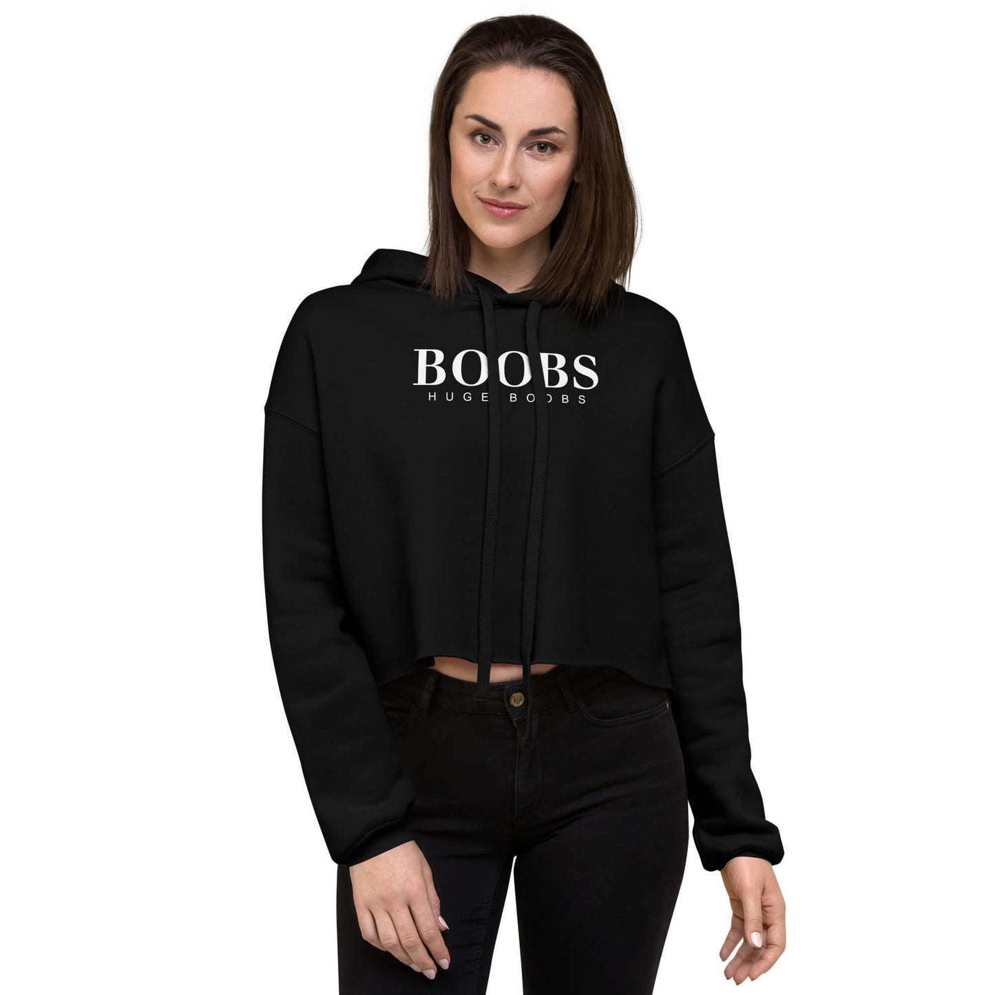 Huge Boobs Women's Crop Hoodie