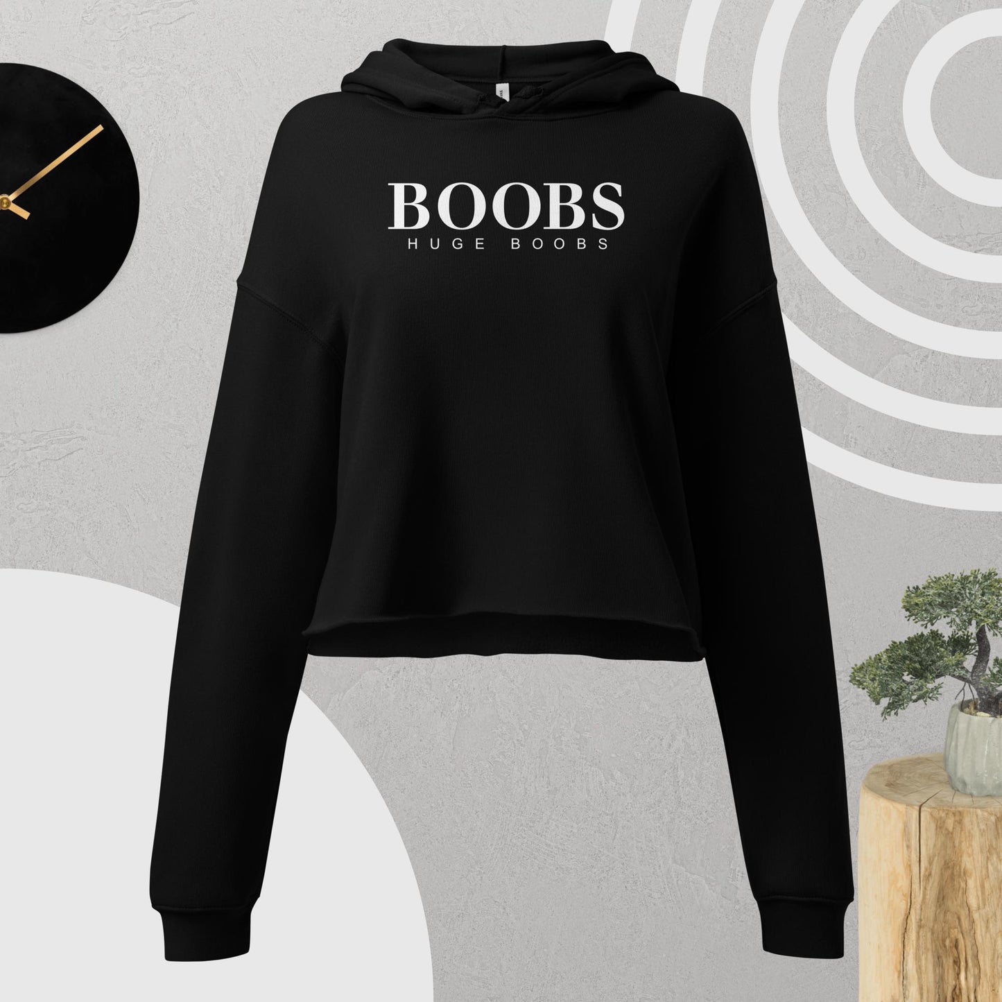 Huge Boobs Women's Crop Hoodie
