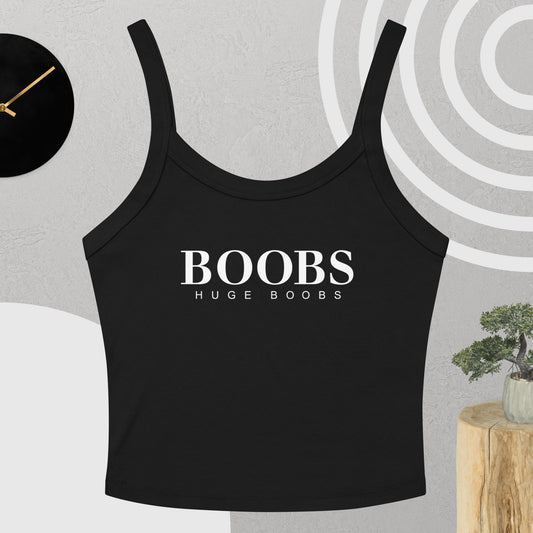 Huge Boobs Women’s micro-rib tank top White Logo