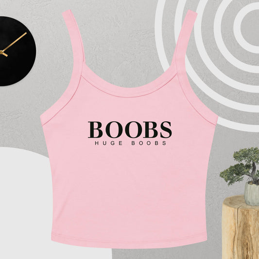 Huge Boobs Women’s micro-rib tank top Black Logo